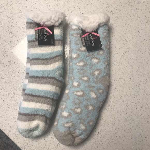Cuddl Duds Accessories Cuddl Duds Faux Sherpa Cozy Lined Socks Set
